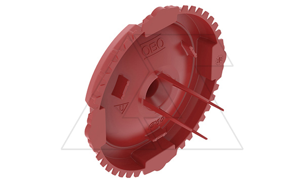 Мембрана ZU 60-SD для одиночного подрозетника для сплошных стен, защитная, Ø60. многоразовая, красный, полиэтилен