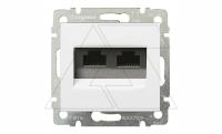 Valena - Розетка 2хRJ-45 UTP CAT6E, белая