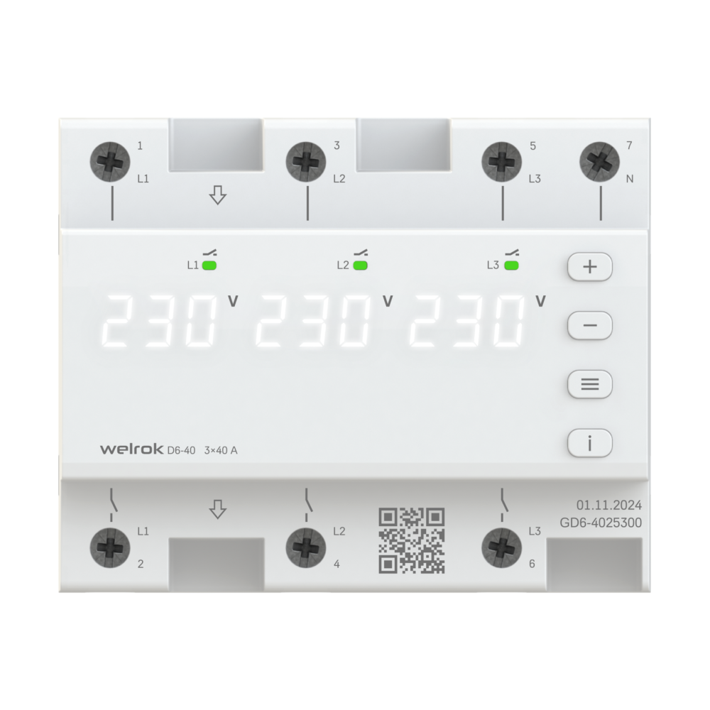 Реле напряжения Welrok D6-40