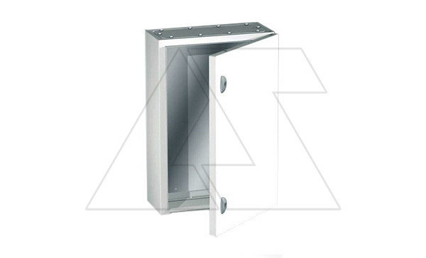 Щит моноблочный 300х300х150мм (ВхШхГ) с монтажной панелью и 2-мя панелями каб. ввода (сверху и снизу), RAL7035, IP55