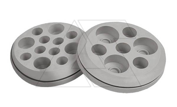 Сальник MGD12 для отверстия M50, 48x56x10(AxBxC)mm, диаметр кабеля в mm: 8x9, 4x13, IP54, RAL7035