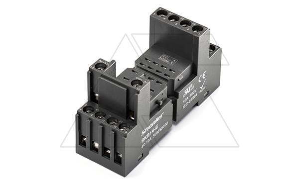 Цоколь SKB14-E, 10A(300V),винтовой зажим, черный, на рейку DIN35/панель, для RKE, RKF, R4N, MY4, 55.34, KMY4, PT4, RCM5