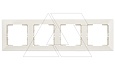 Candela - Рамка 4 поста, к механизмам серии 21, горизонтальный монтаж, белый от интернет-магазина amperkin.by