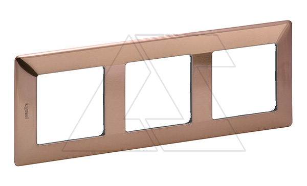 Valena Life - Рамка 3 поста верт/гориз, медь