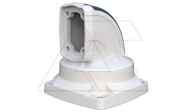Держатель угловой (90°) поворотный (310°) напольный ETR045, RAL7035/RAL5020, m=1,7кг