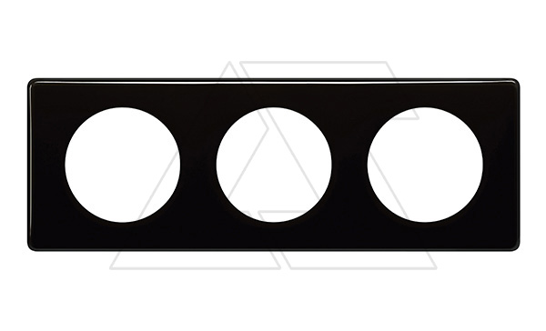 Celiane - Рамка 3 поста черный глянец