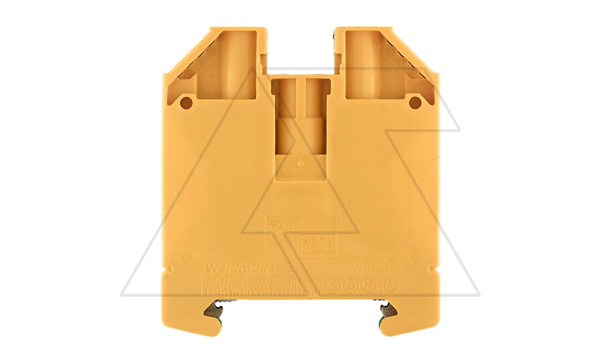 Клемма WPE 16 для заземления, желто-зеленая