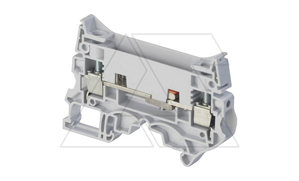 Клемма TE ZS10-ST-1/8 винтовой зажим, для цепей измерения, 2 тест. гнезда, 50А, 630В, серый