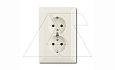Basic 55 - Розетка 2x2P+E нем. стд. (шале-белый) от интернет-магазина amperkin.by