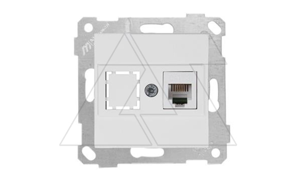 Rita - Розетка телефонная 1хRJ-12, белый