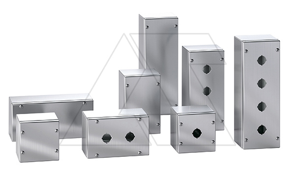 Пост кнопочный 160х100x90мм (ВхШхГ) 2 отв. ⌀22,5мм, нерж.cталь, IP66