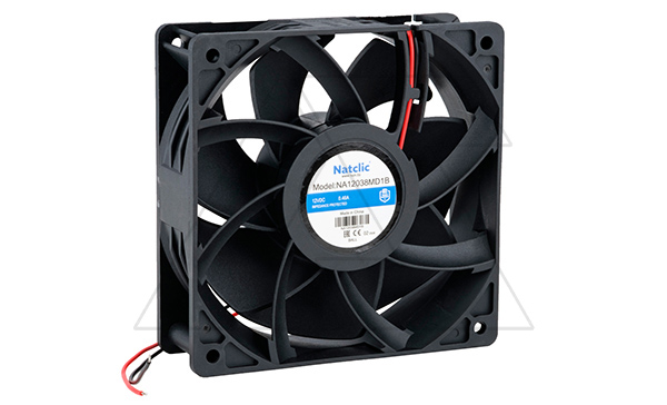 Вентилятор осевой NA, 120x120x38мм, 12VDC, 204м3/ч, 5,52Вт, 2900об/мин, 48дБА, подшипник качения