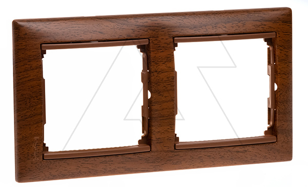 Valena - Рамка 2 поста верт/гориз, тонированное дерево