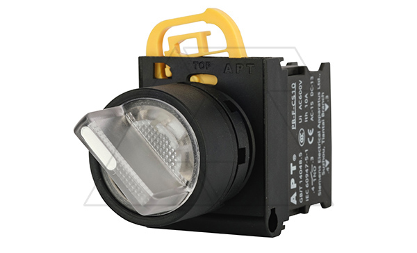 Переключатель PB3E, белый, 0-I, фиксация, 1NO, 6A 230VAC/24VDC, с подсветкой без LED, 22mm, IP65