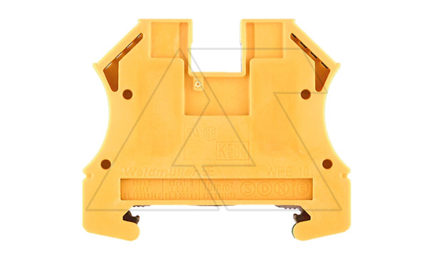 Клемма WPE 10 для заземления, желто-зеленая