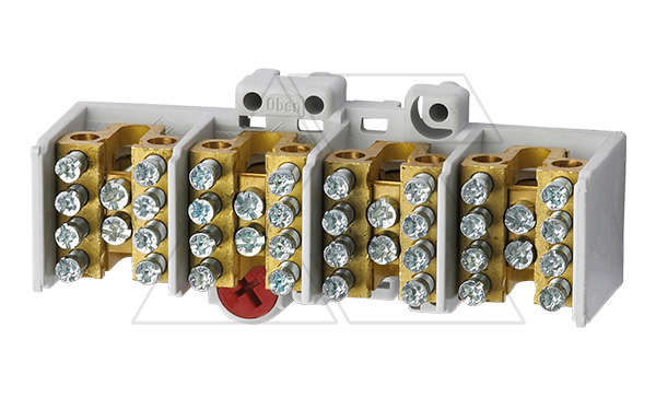 Блок клемм разветвительных Morek MAF25 4P вх. 1x10_25mm², вых. 4x6_16mm², 80A, 400V