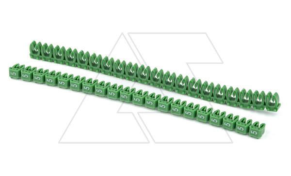 Маркировка кабельная KE2 d=1,5...2,5mm - «5» (зеленый) упак.500 шт