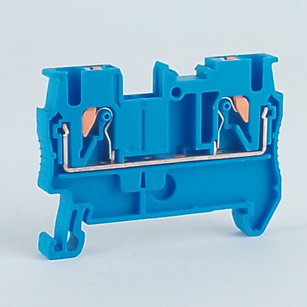 FJT-201- 2,5B Клемма синяя проходная , пружинные зажимы, 24A