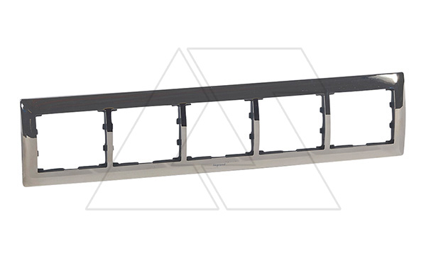 Galea Life - Рамка Metallic на 5 постов горизонтальная, Chrome