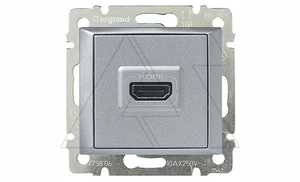 Valena - Розетка HDMI для аудио/видеоустройств, алюминий