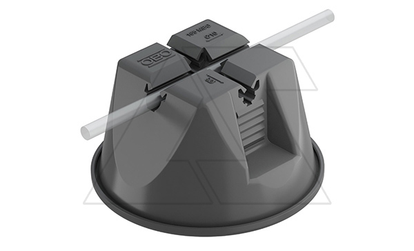 Держатель 165 MBG-8-10 проводника Ø8-10мм с морозостойким бетоном, на плоской кровле, UV-resistant, 1кг, полиэтилен