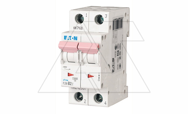 Авт. выключатель PLSM-B2/2, 2P, 2A, хар-ка B, 10kA, 2M