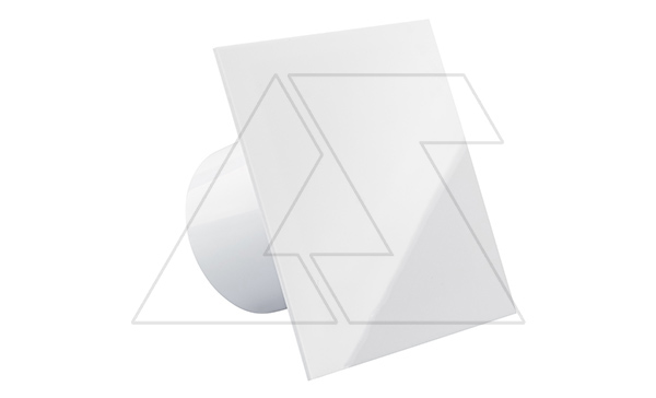 Вентилятор с декор. панелью dRim HS, Ø100мм, датчик влажности, таймер откл., вал на подш., ~230В, 8Вт, 93м³/ч, пластик, белый глянец