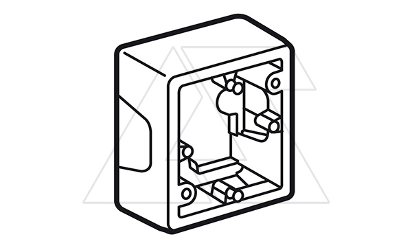 Valena - Коробка для наклад. монтажа 1пост, белый