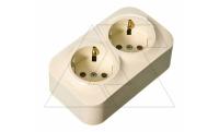 Quteo - Розетка 2x2P+E нем. стд. (сл.кость)