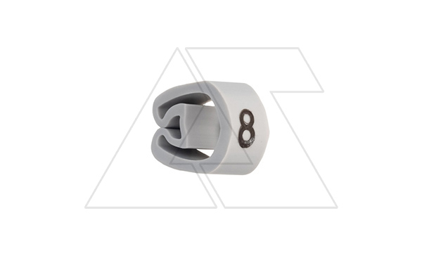 Маркер кольцевой RMS-04 59848-8, D кабеля 8-16mm, 16-70mm2, символ "8", PVC, серый (упак. 100шт.)