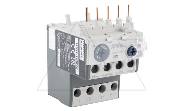 Реле тепловой перегрузки UKH-12M, It=0.4_0.63A, 1NO+1NC, CLASS 10A, прямой монтаж для UKC(D)-6_16M