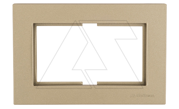 Rita - Рамка двойной розетки, золото доре