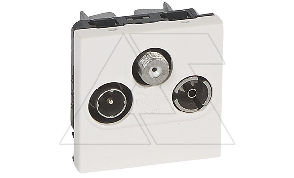 Mosaic - Розетка TV-FM-SAT, 2М, алюминий