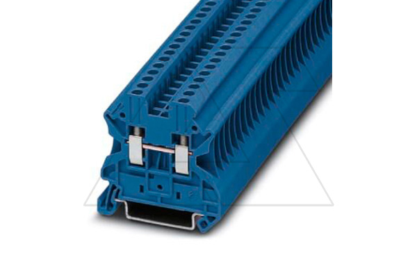 Клемма проходная UT 2,5 BU /5,2mm, винтовая, 2 присоед., 2,5(max 4)mm2, 24A, 1000V, синяя