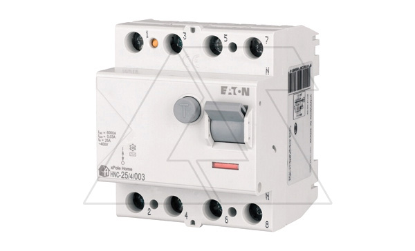УЗО HNC-25/4/003, 4P, 25A, 6kA, 30mA, тип АC, 4M