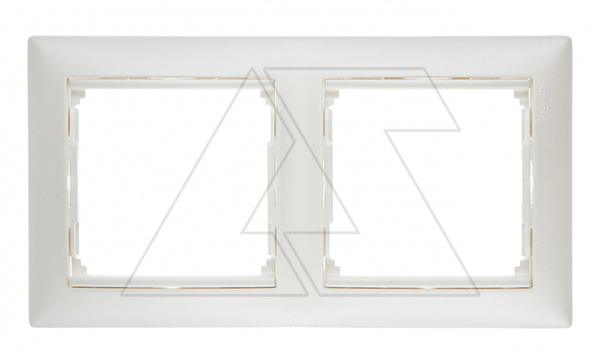 Valena - Рамка 2 поста верт/гориз, жемчужный