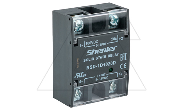 Реле твердотельное RSD-1D1020D, однофазное, 1NO, 20А(7_75VDC), 4_32VDC, W=45mm