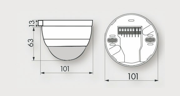 Датчик присутствия B.E.G. PD4-M-DIM-SM