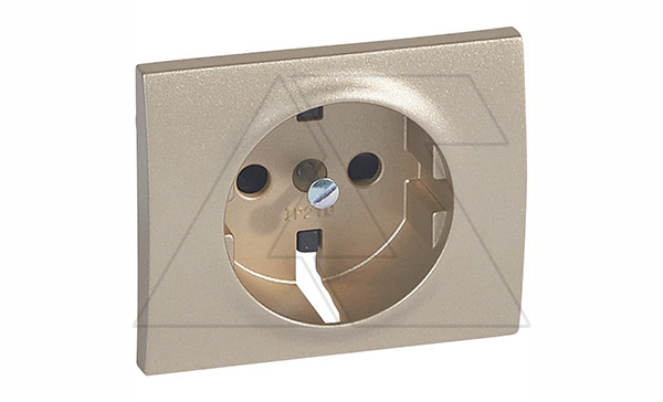 Galea Life - Обрамление для розетки 2Р+Е нем.стд. со шторками,Titanium