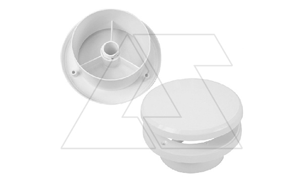 Анемостат приточно-вытяжной Ø125мм, посадочный Ø118мм, пластик, белый