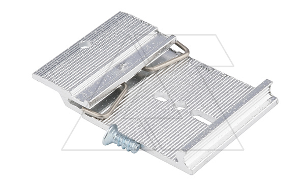 Фиксатор алюминиевый на DIN-рейку 35мм, 63x39мм