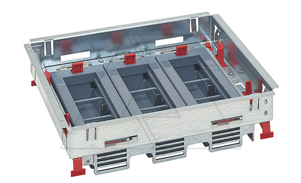 Основание монтажной коробки, горизонтальный монтаж, 18M(3x6), Hmin=80mm