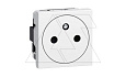 Mosaic - Розетка 2P+E, 2М, фр. стандарт, защ. шторки, белый от интернет-магазина amperkin.by