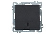 21 - Выключатель с подсветкой, пруж. зажимы, черный мат от интернет-магазина amperkin.by