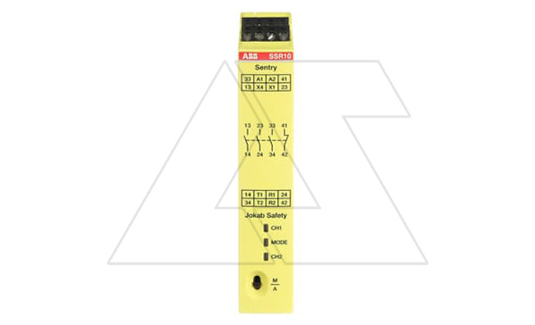 Реле безопасности Sentry SSR10, 24VDC, одно/двухканальное, 3NO+1NС (5A-AC15), LED, 22.5mm