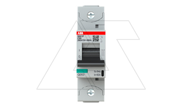 Авт. выключатель S801P-C80, 1P C 80A Icu=50kA 1.5M