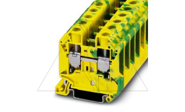 Клемма защитного проводника UT 16-PE /12,2mm, винтовая, 2 присоед., 16(max 25)mm2, желто-зеленая