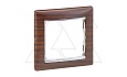 Valena - Рамка 1 пост, темное дерево/серебро от интернет-магазина amperkin.by