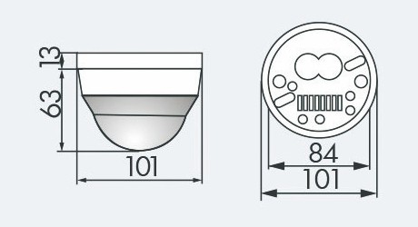 Датчик присутствия B.E.G. PD4-M-1C-C-PS-SM