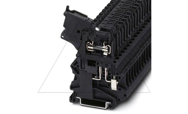 Клемма с держателем предохранителя UT 4-HESI (5X20) /6,2mm, винтовая, 2 присоед., 4(max 6)mm2, 6,3A, 500V, черная